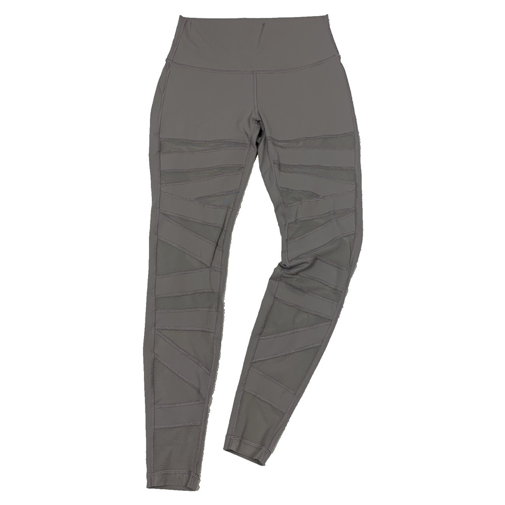 Lululemon Wunder Under HR 28" Tech Mesh Leggings Titanium Grey Size 8
